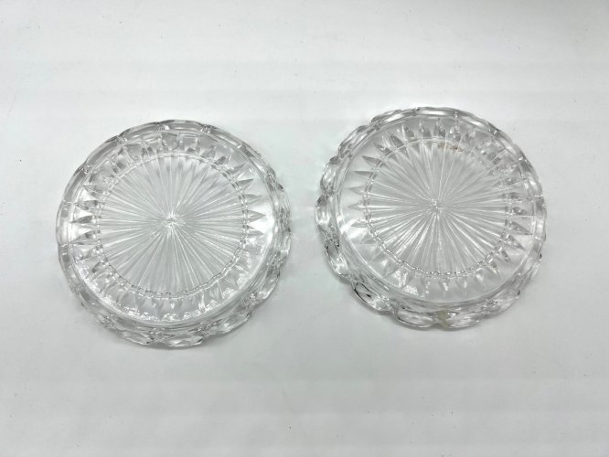 Paire de coupelles en cristal signé Baccarat 13 cm – Crystal dishes signed