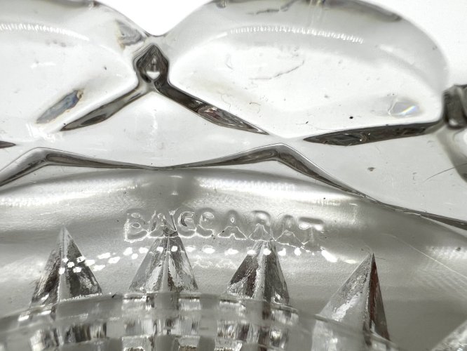 Paire de coupelles en cristal signé Baccarat 13 cm – Crystal dishes signed