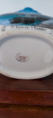 Paire de coupes faïence ancienne "St-Valery-sur-Somme" 1930