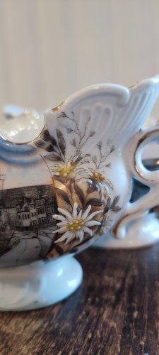 Paire de coupes faïence ancienne "St-Valery-sur-Somme" 1930