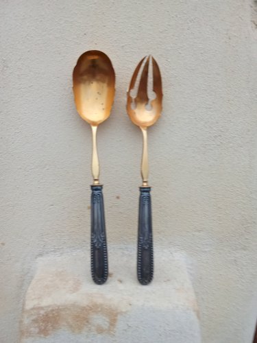 Paire de couverts à salade ancien 