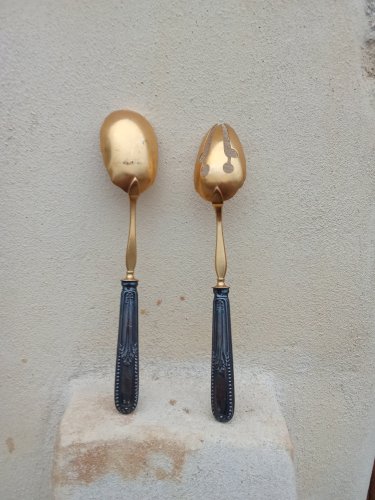 Paire de couverts à salade ancien 