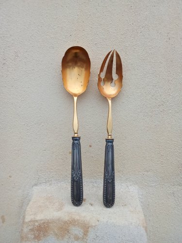 Paire de couverts à salade ancien 