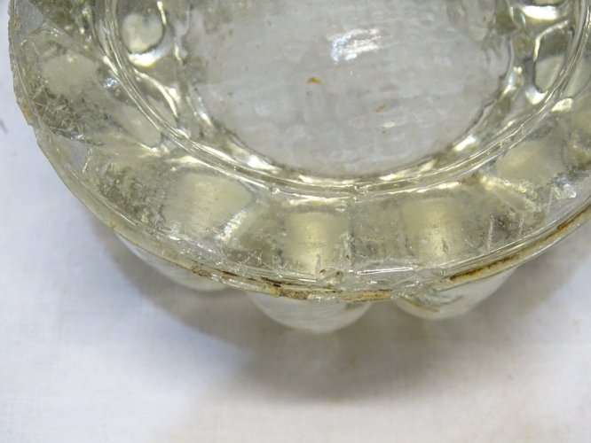 -PAIRE de DESSOUS DE PIED DE TABLE OU PIANO EN VERRE INCOLORE VIDES POCHE    D