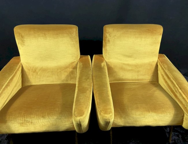 Paire de fauteuils design 1955-60 Louis Paolozzi pour Brandt Zol Steiner poss. 4