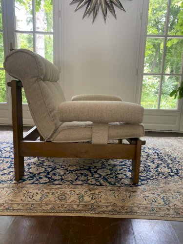 Paire de fauteuils et ottoman Rolf Benz, Allemagne, années 1980