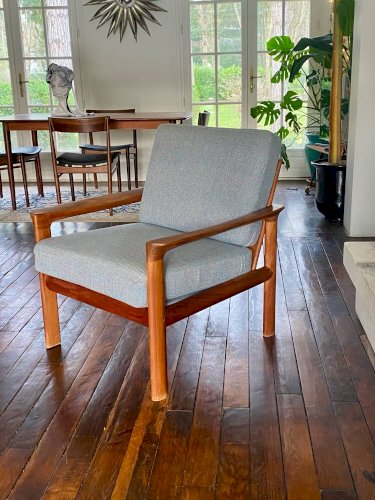 Paire de fauteuils Komdort  danois en teck – Années 1960