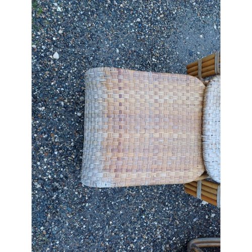 Paire de Fauteuils Transat en Rotin Colonial