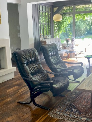 Paire de fauteuils vintage Westnofa Siesta par Ingmar Relling 1960.