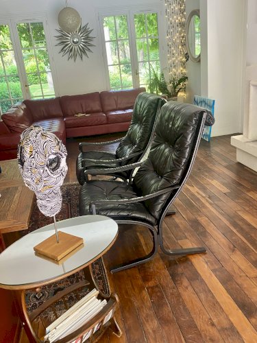 Paire de fauteuils vintage Westnofa Siesta par Ingmar Relling 1960.