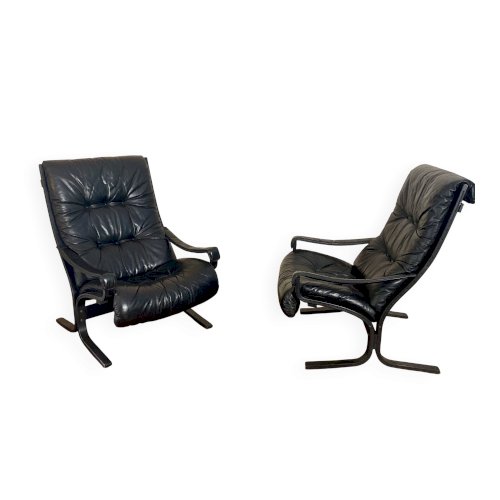 Paire de fauteuils vintage Westnofa Siesta par Ingmar Relling 1960.
