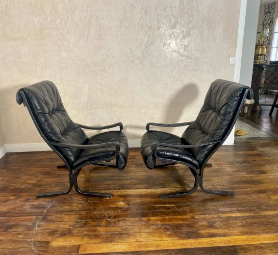 Paire de fauteuils vintage Westnofa Siesta par Ingmar Relling 1960.