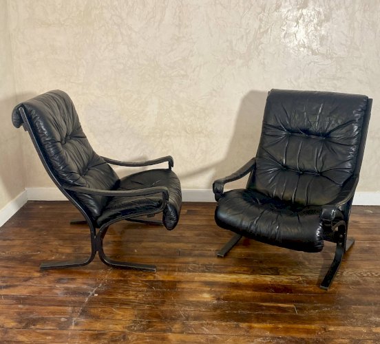 Paire de fauteuils vintage Westnofa Siesta par Ingmar Relling 1960.