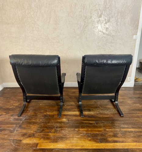Paire de fauteuils vintage Westnofa Siesta par Ingmar Relling 1960.