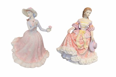 Paire de figurines en porcelaine – Royal Doulton – Modèle Natalie – 1996