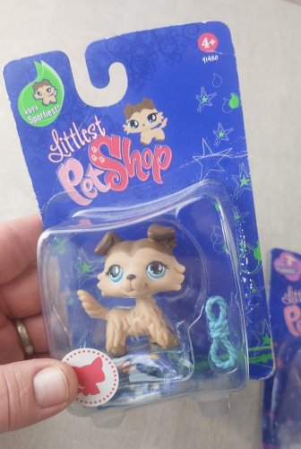 Paire de figurines Littlest Petshop, chien Colley + Panda, 893 + 899, Hasbro ^