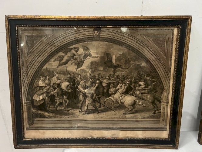 Paire de gravure encadrées sous verre XIX siècle