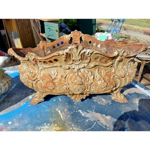 Paire de Jardinières en Fonte 1900 de Charleville - Mézières Style Rocaille