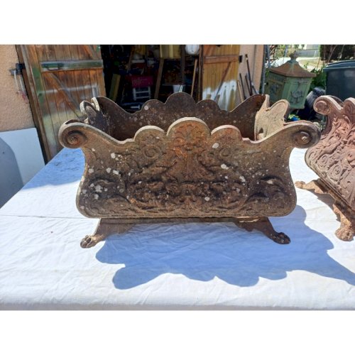 Paire de Jardinières en Fonte 1900 de Charleville - Mézières Style Rocaille