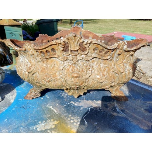Paire de Jardinières en Fonte 1900 de Charleville - Mézières Style Rocaille