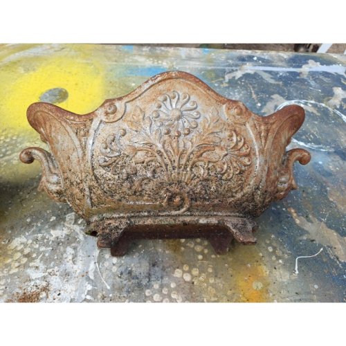Paire de Jardinières en Fonte émaillée 1900 de Charleville - Mézières