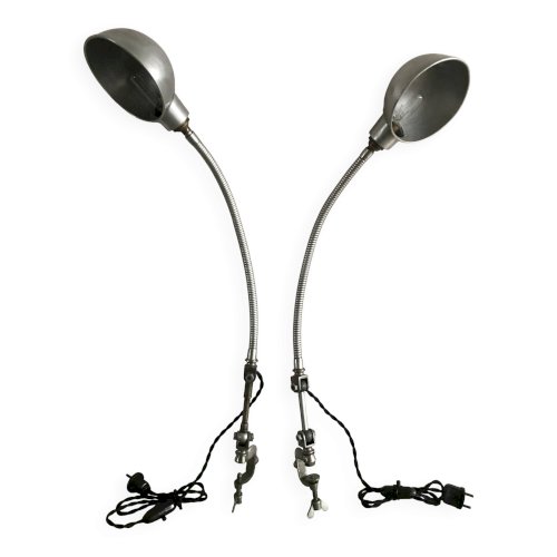 Paire de lampes datelier années 30