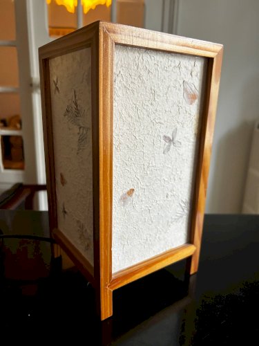 Paire de lampes en fleurs séchées, 1970