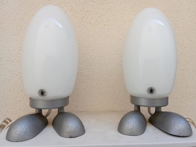 Paire de lampes «fjorton » dino egg par #tatsuokonno pour ikea années 1990 vintage