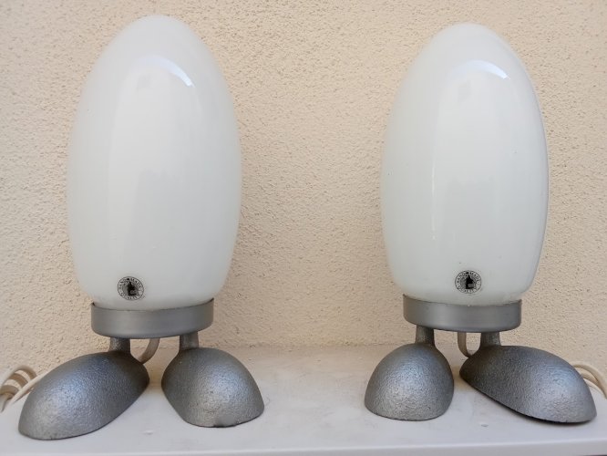 Paire de lampes «fjorton » dino egg par #tatsuokonno pour ikea années 1990 vintage