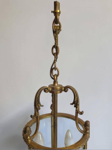 Paire de lanternes en Bronze Style Louis XVI