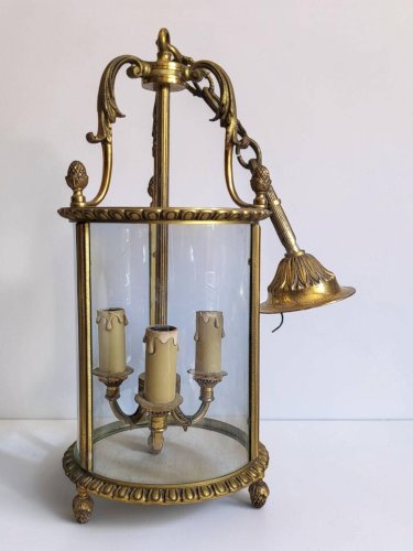 Paire de lanternes en Bronze Style Louis XVI