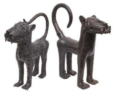 Pair of Royal Leopards from Benin