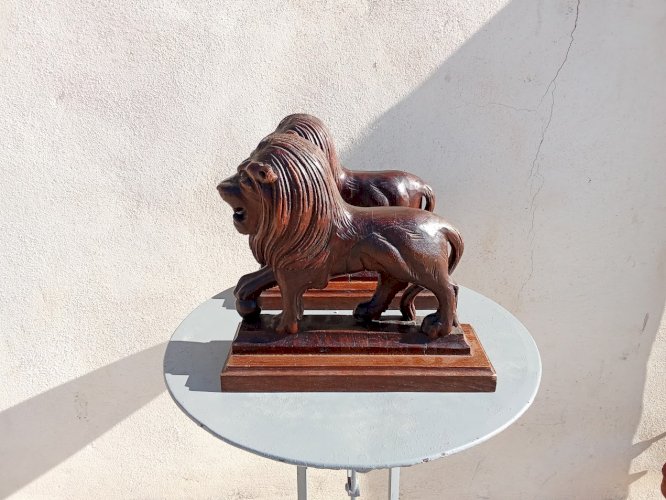  Paire de Lions Médicis – XIXᵉ siècle 