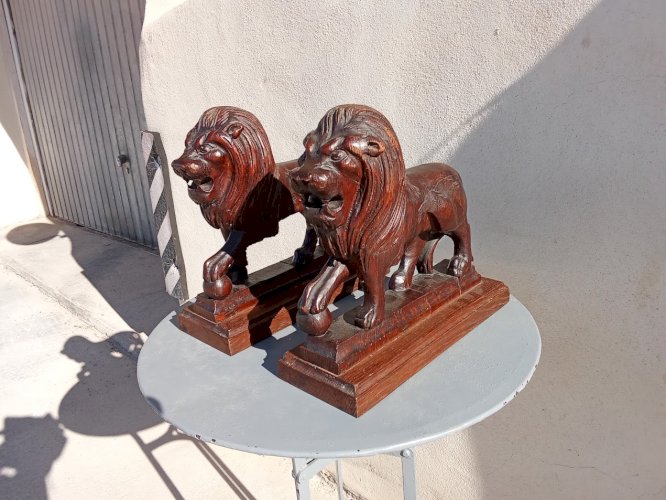  Paire de Lions Médicis – XIXᵉ siècle 