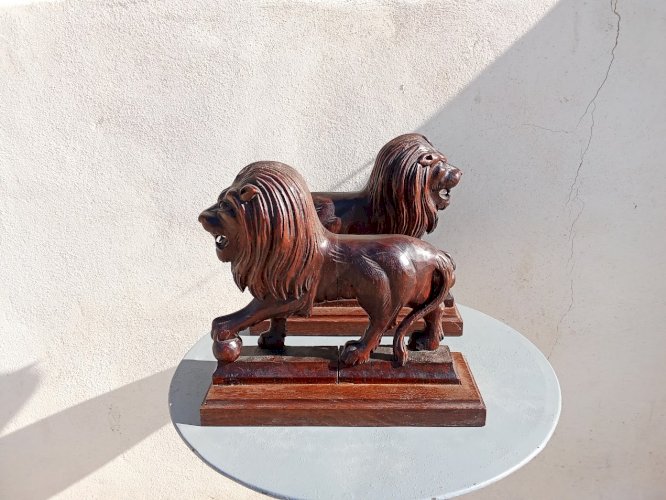  Paire de Lions Médicis – XIXᵉ siècle 