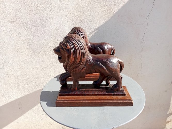  Paire de Lions Médicis – XIXᵉ siècle 