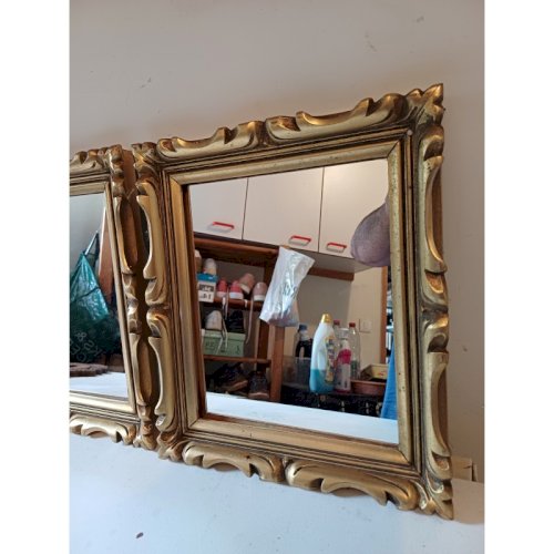 Paire de Miroirs Bois et Stuk doré