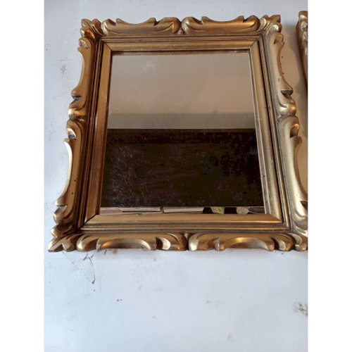 Paire de Miroirs Bois et Stuk doré