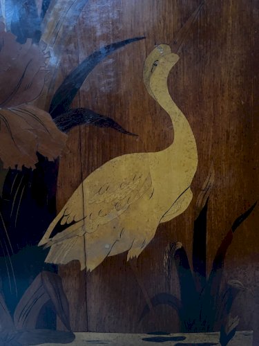 Paire de panneaux en marqueterie Art Nouveau " Ecole de Nancy " XX siècle