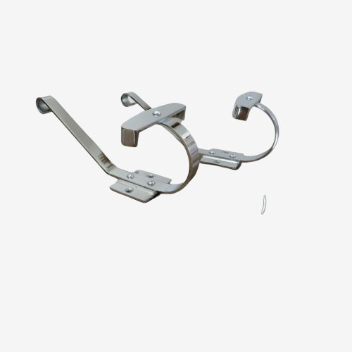 PAIRE DE PATERES MURALES PORTE MANTEAU EN METAL CHROME ANNEES 70 VINTAGE