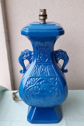 Paire de pieds de lampes asiatiques