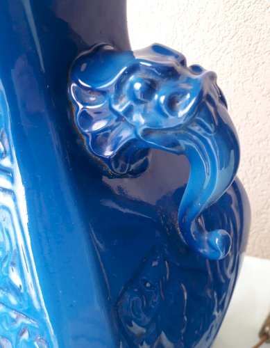 Paire de pieds de lampes asiatiques