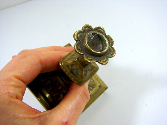 Paire de Pieds de Vases Cornets en Bronze Sculpté XIX° Napoléon III H - 10,5 cm