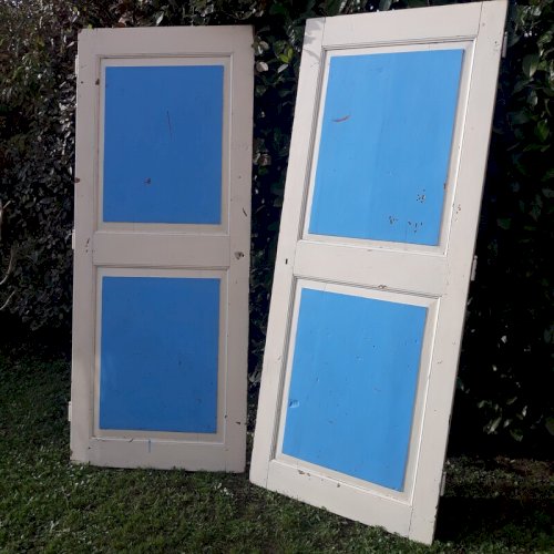 Paire de portes de placard XIX° 206x84cm anciennes bois massif ref880