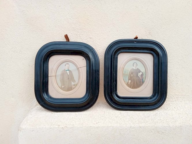 Paire de portraits, Époque Napoléon III  