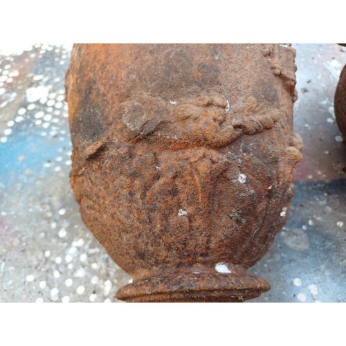 Paire de Pots a Feux en Fonte 1900 : Charleville - Mézières