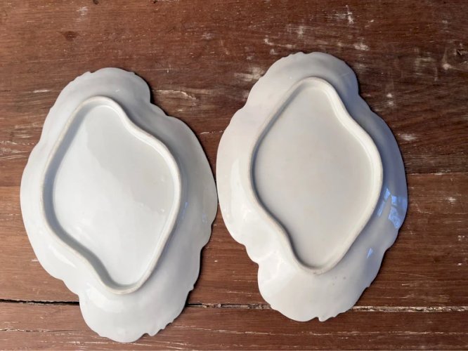 Paire de raviers en porcelaine ancienne