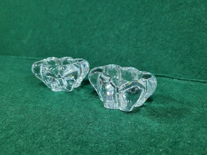 PAIRE DE SALIERES EN CRISTAL DE DAUM