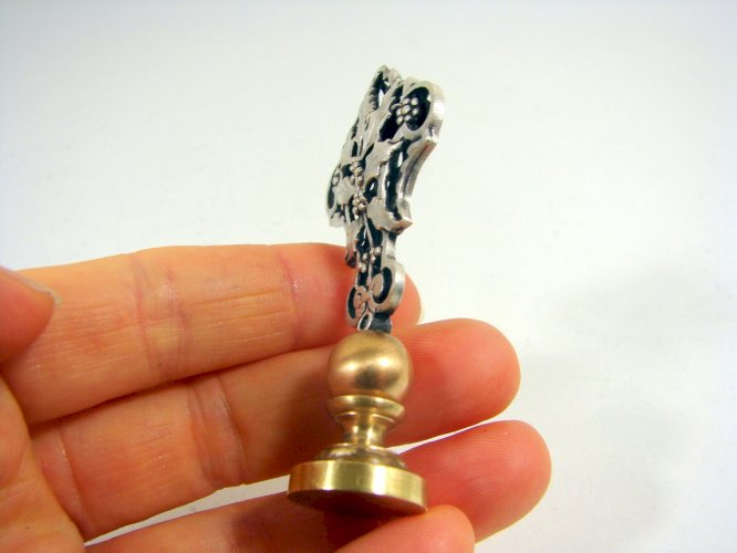 Paire de Sceaux / Cachets Argent ? Sculpté Ajouré Art Nouveau Gui