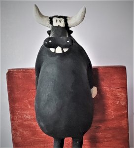 Paire de Serre- livres tauromachie dans le gout de Mordillo